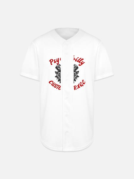 PsychoBilly Custom Garage - Full Button Jersey - white
