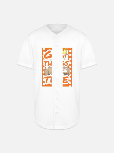 Great Things Take Time Motif - Full Button Jersey - white