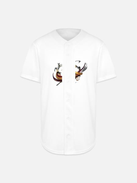 Golden Arabic Calligraphy - Love - Full Button Jersey - white