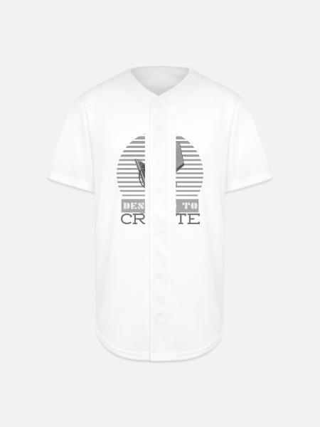 Designed To Create - Full Button Jersey - white