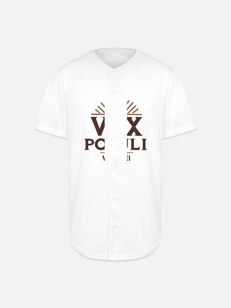 Vox Populi Sunburst Emblem - Full Button Jersey - white