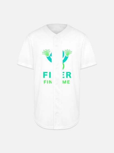 Fiber_Finds_Me_-_sized - Full Button Jersey - white