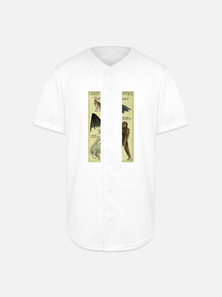 North American Cryptids Poster - Full Button Jersey - white