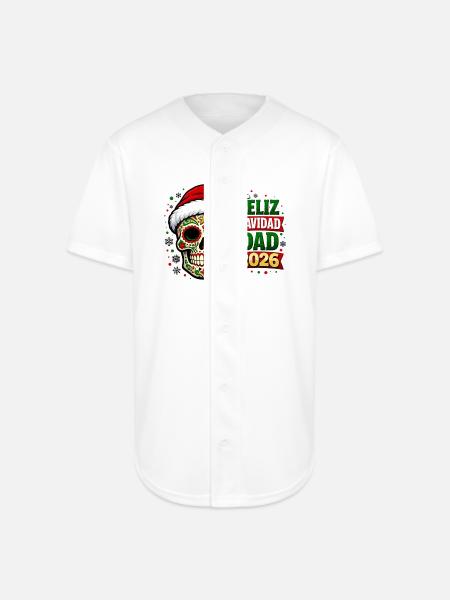 Mexican Christmas 2026 - Full Button Jersey - white
