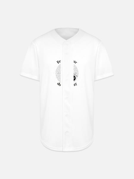 Astronaut Faces Fear Orbit - Full Button Jersey - white