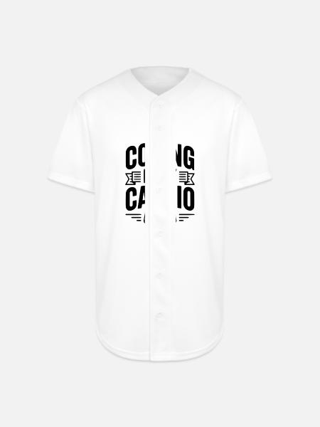 Coding Is My Cardio - Full Button Jersey - white