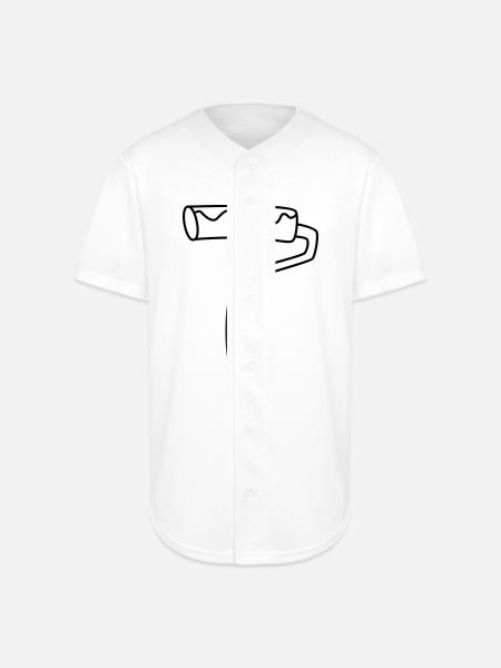 paint roller - Full Button Jersey - white