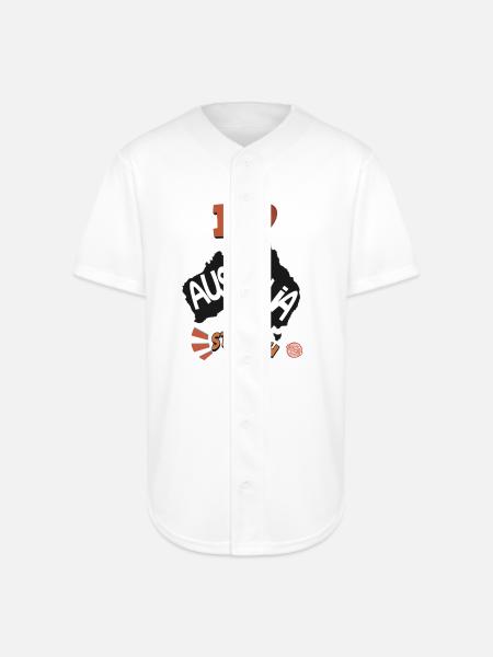 I Love Australia Strewth - Full Button Jersey - white