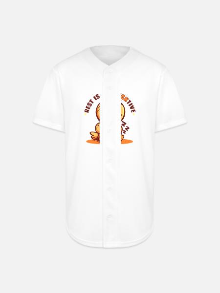 Rest is Producktive - Full Button Jersey - white