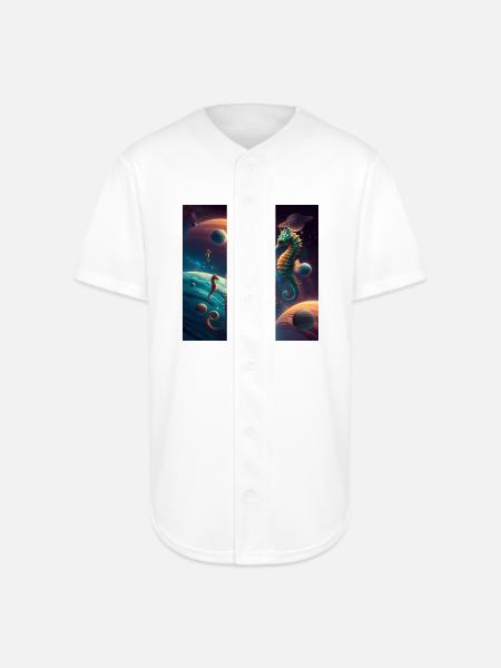 Space Herd - Full Button Jersey - white