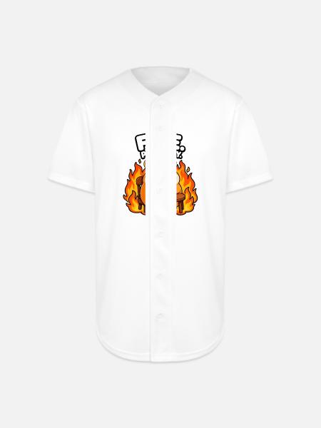 Fine. Probably - Full Button Jersey - white