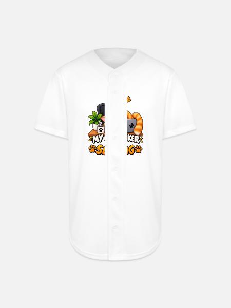 My Coworker Is Sleeping - Full Button Jersey - white