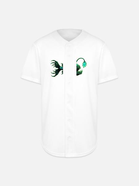 Ocean Depths Art - Full Button Jersey - white