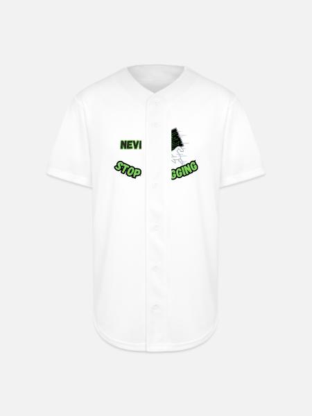 Never Stop Debugging - Funny Programmer - Full Button Jersey - white