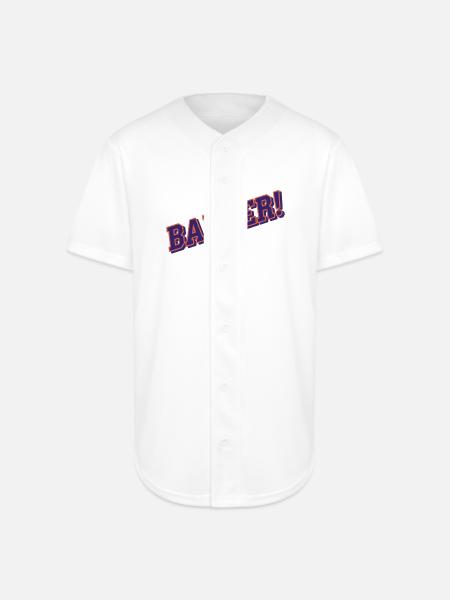 Banger purple orange - Full Button Jersey - white
