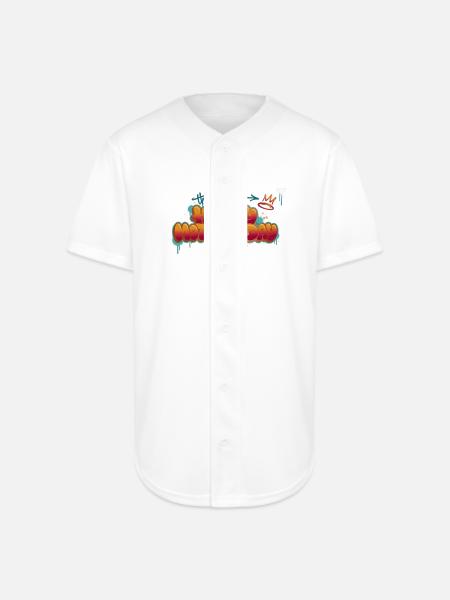 Graffiti Happy Mother's Day Splash - Full Button Jersey - white