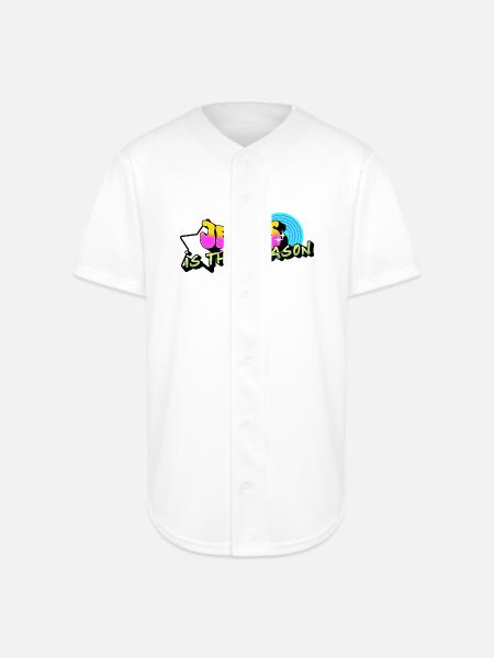 Jesus is the Reason - Full Button Jersey - white