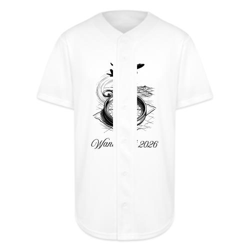 Wanderlust 2026 T-Shirt | Minimalist Travel Plane - Full Button Jersey