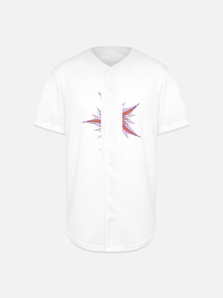 Cosmic Blossom – Fractal Art - Full Button Jersey - white