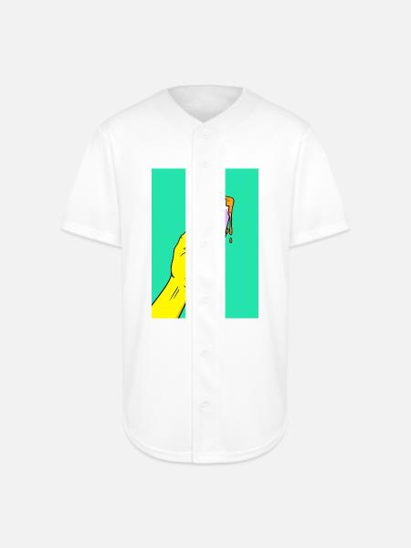 Melting Tech Pop Art Hand - Full Button Jersey - white