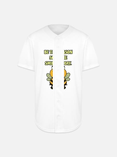 Bee The Reason - Full Button Jersey - white