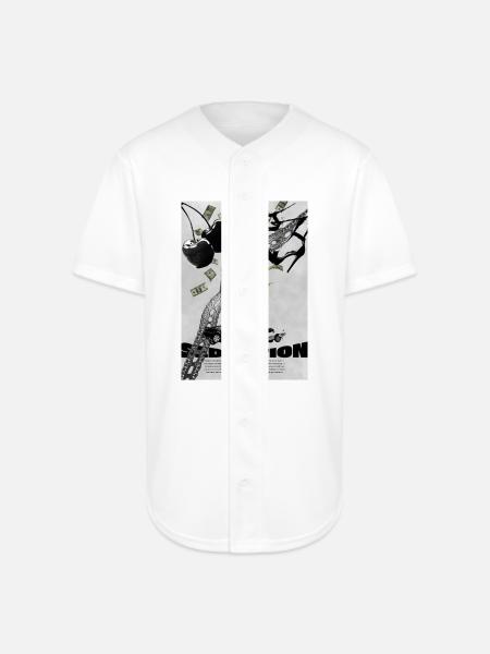 Pinup Noir Lace Seduction - Full Button Jersey - white