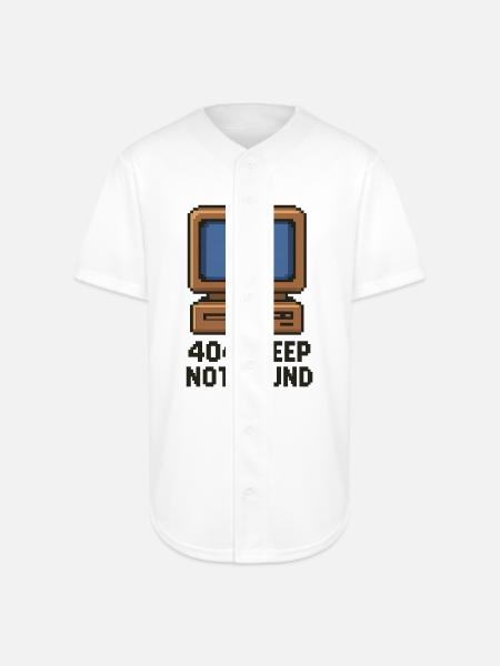 404 Sleep Not Found - Full Button Jersey - white