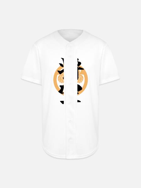 SHOGUN -Samurai Emblem Design - Japanese Kanji - Full Button Jersey - white