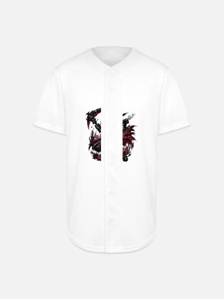 Nightshade Rabbit Gunslinger - Full Button Jersey - white