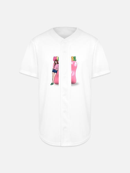 Nick Name N - Full Button Jersey - white