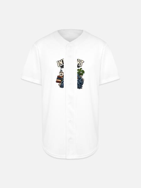 Introvert Cat Cozy Reader - Full Button Jersey - white