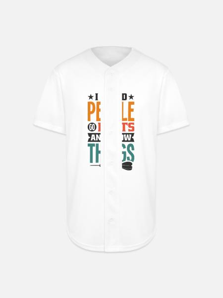 Darts Dart Player - Full Button Jersey - white