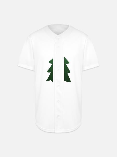 Pine Tree - Full Button Jersey - white
