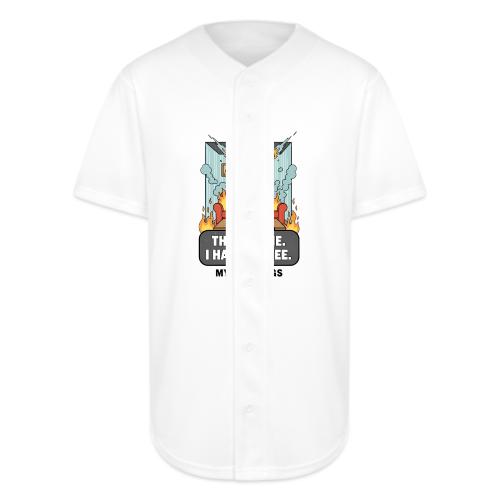 🔥 Funny Dog Meme “This Is Fine, I Have Coffee” - Full Button Jersey