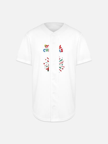 Christmas_Design - Full Button Jersey - white
