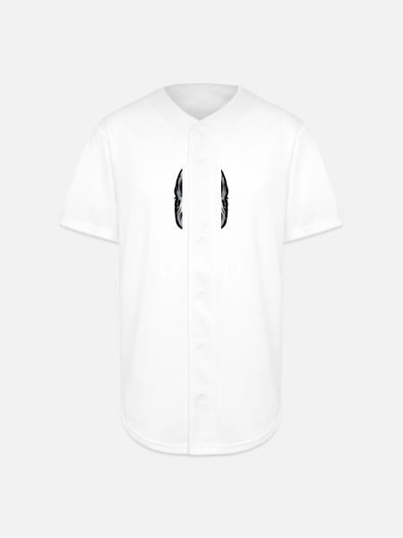 Wolf Loyalty Emblem Portrait - Full Button Jersey - white