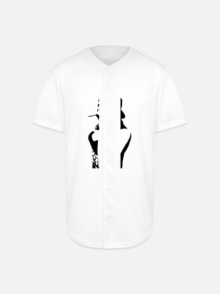 smoking chola - Full Button Jersey - white