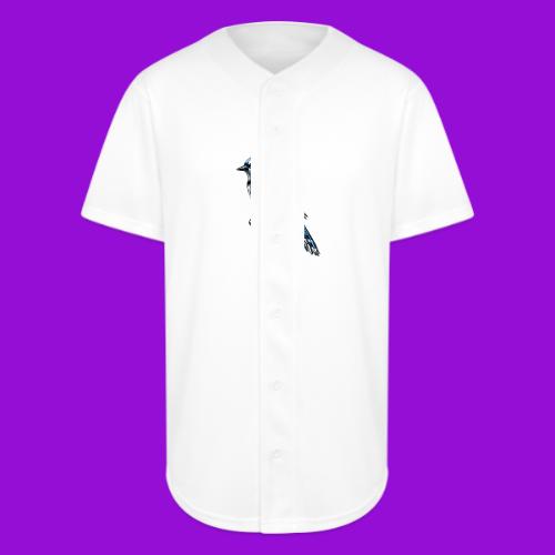 Silver Blue Jay on Perch - Full Button Jersey