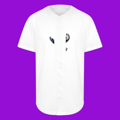 Silver Blue Jay in Flight - Full Button Jersey