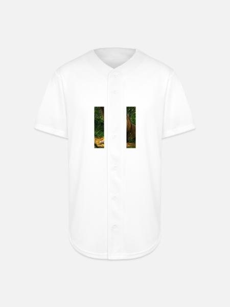 Lion coin - Full Button Jersey - white