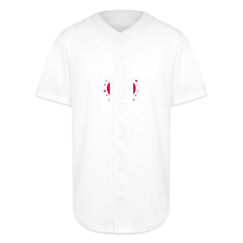 Layered Red & Pink Heart – Cute Valentine Love - Full Button Jersey