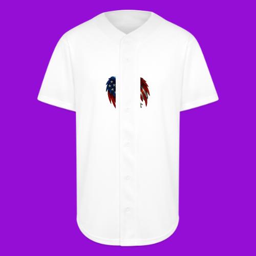 American Flag Bald Eagle - Helmet - Full Button Jersey