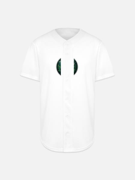 Moonlit Forest Valley - Full Button Jersey - white