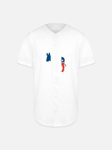 Democrat Logo - Full Button Jersey - white
