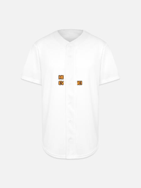 HELLO EVERY ONE 002 - Full Button Jersey - white