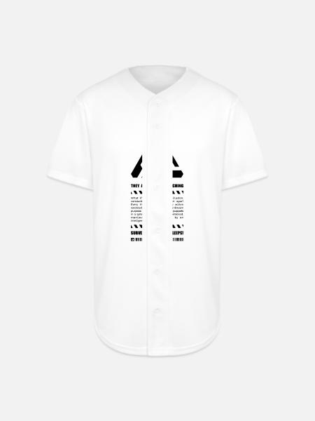 Surveillance Never Sleeps - Full Button Jersey - white