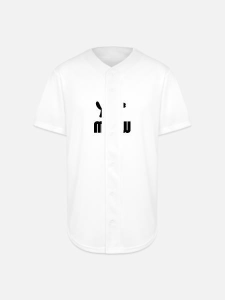 Whimsical Cat Face Illustration - Full Button Jersey - white