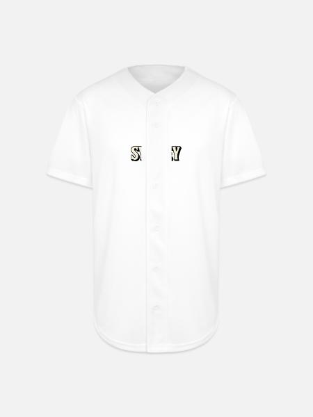 Sydney Retro Bold Lettering - Full Button Jersey - white