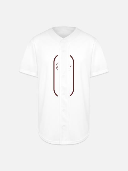 Red rose - Full Button Jersey - white