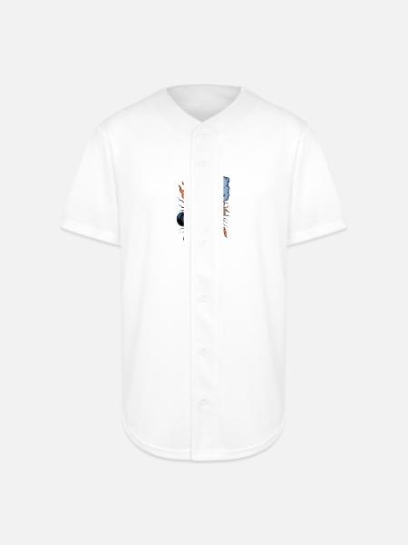 Blazing Hot Rod Rampage - Full Button Jersey - white